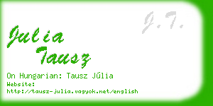 julia tausz business card